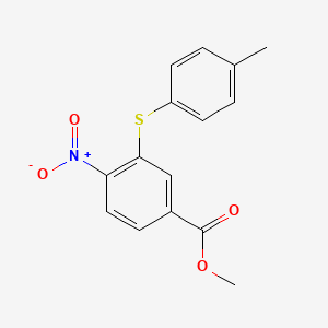 molecular formula C15H13NO4S B1464786 3-[(4-甲基苯基)硫烷基]-4-硝基苯甲酸甲酯 CAS No. 1280787-23-6