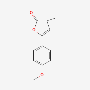 molecular formula C13H14O3 B14647864 5-(4-Methoxyphenyl)-3,3-dimethylfuran-2(3H)-one CAS No. 51865-36-2