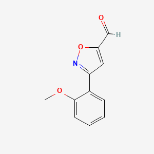 molecular formula C11H9NO3 B1464790 3-(2-Methoxy-phenyl)-isoxazole-5-carbaldehyde CAS No. 808740-33-2