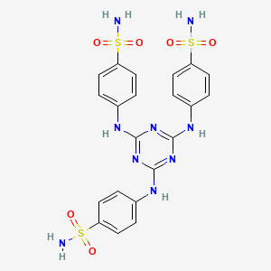 4-[[4,6-Bis(4-sulfamoylanilino)-1,3,5-triazin-2-yl]amino]benzenesulfonamide