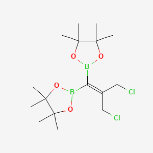 2,2'-[3-Chloro-2-(chloromethyl)prop-1-ene-1,1-diyl]bis(4,4,5,5-tetramethyl-1,3,2-dioxaborolane)