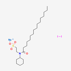 Sodium;2-[cyclohexyl(hexadecanoyl)amino]ethanesulfonate;molecular iodine