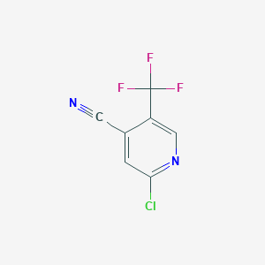 molecular formula C7H2ClF3N2 B1464827 2-Chloro-5-(trifluoromethyl)pyridine-4-carbonitrile CAS No. 1260782-19-1