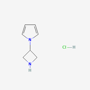 molecular formula C7H11ClN2 B1464831 1-氮杂环-3-基-吡咯盐酸盐 CAS No. 1167055-98-2
