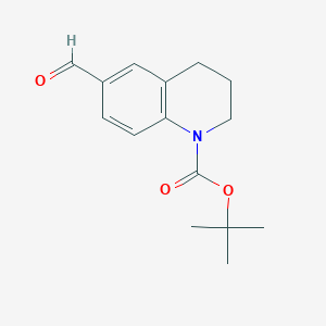 molecular formula C15H19NO3 B1464833 Tert-butyl 6-formyl-3,4-dihydroquinoline-1(2H)-carboxylate CAS No. 1187933-34-1