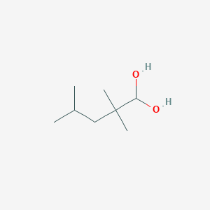 molecular formula C8H18O2 B14648367 2,2,4-Trimethylpentane-1,1-diol CAS No. 50986-45-3