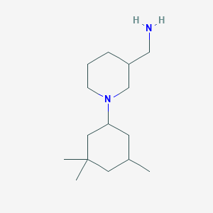 molecular formula C15H30N2 B1464843 [1-(3,3,5-Trimethylcyclohexyl)piperidin-3-yl]methanamine CAS No. 1283045-43-1