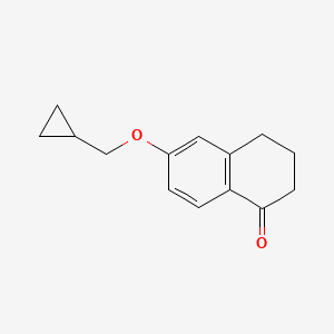 molecular formula C14H16O2 B1464849 6-Cyclopropylmethoxy-3,4-dihydro-2H-naphthalen-1-one CAS No. 1247447-23-9