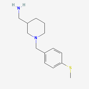 molecular formula C14H22N2S B1464853 (1-{[4-(Methylsulfanyl)phenyl]methyl}piperidin-3-yl)methanamine CAS No. 1282743-83-2