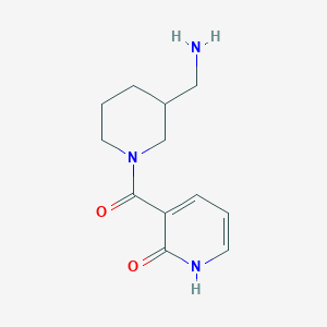 molecular formula C12H17N3O2 B1464855 3-[3-(氨甲基)哌啶-1-羰基]吡啶-2-醇 CAS No. 1283106-79-5