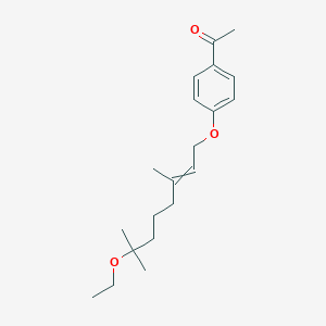 1-{4-[(7-Ethoxy-3,7-dimethyloct-2-en-1-yl)oxy]phenyl}ethan-1-one