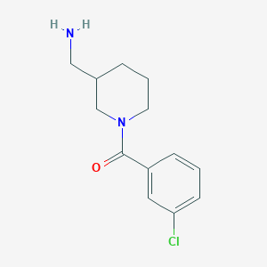 molecular formula C13H17ClN2O B1464857 [1-(3-Chlorobenzoyl)piperidin-3-yl]methanamine CAS No. 1018554-80-7