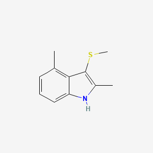 2,4-Dimethyl-3-(methylsulfanyl)-1H-indole