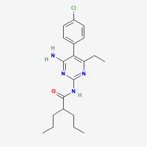 Pentanamide, N-(4-amino-5-(4-chlorophenyl)-6-ethyl-2-pyrimidinyl)-2-propyl-