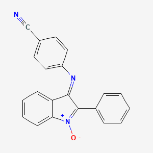 4-[(E)-(1-Oxo-2-phenyl-3H-1lambda~5~-indol-3-ylidene)amino]benzonitrile