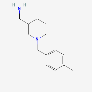 {1-[(4-Ethylphenyl)methyl]piperidin-3-yl}methanamine
