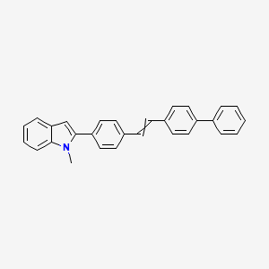 2-{4-[2-([1,1'-Biphenyl]-4-yl)ethenyl]phenyl}-1-methyl-1H-indole