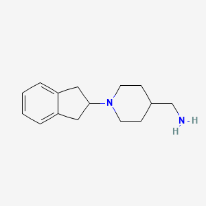 molecular formula C15H22N2 B1464862 [1-(2,3-dihydro-1H-inden-2-yl)piperidin-4-yl]methanamine CAS No. 1281222-44-3