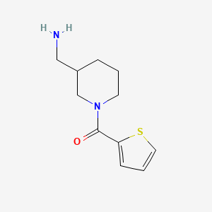 molecular formula C11H16N2OS B1464864 [1-(Thiophene-2-carbonyl)piperidin-3-yl]methanamine CAS No. 1018529-49-1