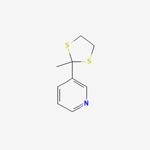 Pyridine, 3-(2-methyl-1,3-dithiolan-2-yl)-