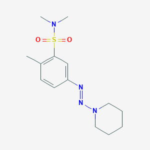 N,N,2-Trimethyl-5-[(E)-(piperidin-1-yl)diazenyl]benzene-1-sulfonamide