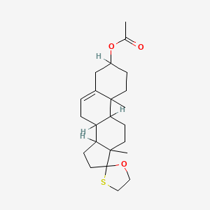 10,13-Dimethyl-1,2,3,4,7,8,9,10,11,12,13,14,15,16-tetradecahydrospiro[cyclopenta[a]phenanthrene-17,2'-[1,3]oxathiolan]-3-yl acetate