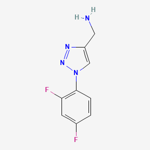 molecular formula C9H8F2N4 B1464870 [1-(2,4-difluorophenyl)-1H-1,2,3-triazol-4-yl]methanamine CAS No. 1250319-68-6