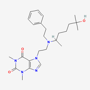 7-(2-(N-(1,5-Dimethyl-5-hydroxyhexyl)phenethylamino)ethyl)theophylline