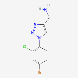 molecular formula C9H8BrClN4 B1464872 [1-(4-bromo-2-chlorophenyl)-1H-1,2,3-triazol-4-yl]methanamine CAS No. 1249643-64-8