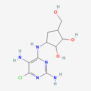 3-[(2,5-Diamino-6-chloropyrimidin-4-yl)amino]-5-(hydroxymethyl)cyclopentane-1,2-diol