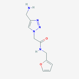 2-(4-(aminomethyl)-1H-1,2,3-triazol-1-yl)-N-(furan-2-ylmethyl)acetamide