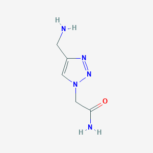 molecular formula C5H9N5O B1464885 2-[4-(aminomethyl)-1H-1,2,3-triazol-1-yl]acetamide CAS No. 1248146-55-5