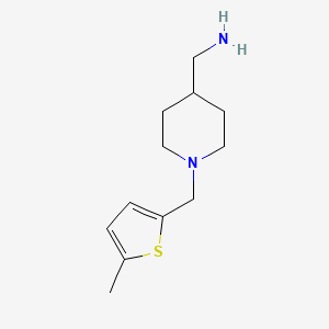 {1-[(5-Methylthiophen-2-yl)methyl]piperidin-4-yl}methanamine