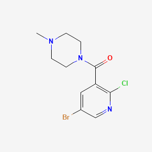 molecular formula C11H13BrClN3O B1464894 (5-Bromo-2-chloropyridin-3-yl)(4-methylpiperazin-1-yl)methanone CAS No. 1457225-01-2