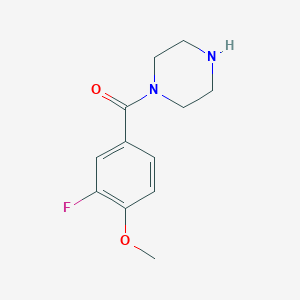 molecular formula C12H15FN2O2 B1464895 1-(3-Fluoro-4-methoxybenzoyl)piperazine CAS No. 1255784-34-9