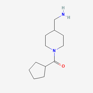 molecular formula C12H22N2O B1464898 (4-(Aminomethyl)piperidin-1-yl)(cyclopentyl)methanone CAS No. 1248120-38-8