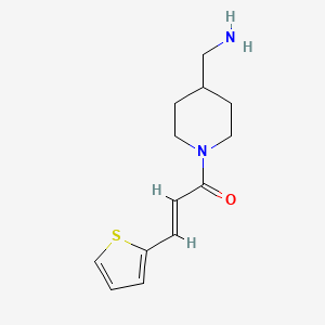 molecular formula C13H18N2OS B1464899 (2E)-1-[4-(aminomethyl)piperidin-1-yl]-3-(thiophen-2-yl)prop-2-en-1-one CAS No. 1286361-51-0
