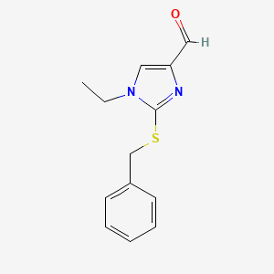 1H-Imidazole-4-carboxaldehyde, 1-ethyl-2-[(phenylmethyl)thio]-