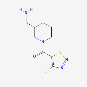 molecular formula C10H16N4OS B1464901 [1-(4-Methyl-1,2,3-thiadiazole-5-carbonyl)piperidin-3-yl]methanamine CAS No. 1248901-32-7