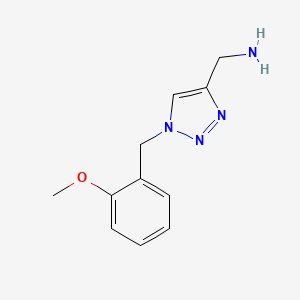 molecular formula C11H14N4O B1464906 (1-(2-methoxybenzyl)-1H-1,2,3-triazol-4-yl)methanamine CAS No. 1247135-12-1