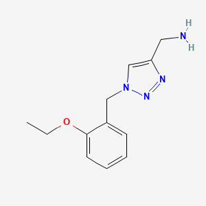 molecular formula C12H16N4O B1464909 {1-[(2-ethoxyphenyl)methyl]-1H-1,2,3-triazol-4-yl}methanamine CAS No. 1456293-35-8