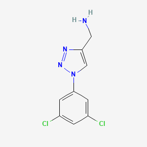 molecular formula C9H8Cl2N4 B1464921 [1-(3,5-dichlorophenyl)-1H-1,2,3-triazol-4-yl]methanamine CAS No. 1251320-46-3