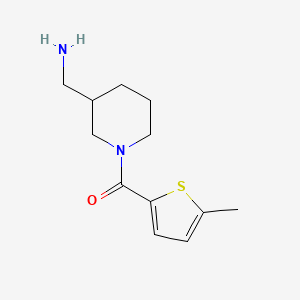 molecular formula C12H18N2OS B1464936 [1-(5-Methylthiophene-2-carbonyl)piperidin-3-yl]methanamine CAS No. 1250092-77-3