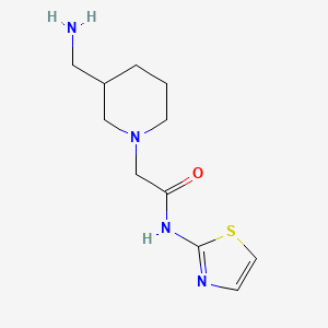 molecular formula C11H18N4OS B1464938 2-[3-(氨甲基)哌啶-1-基]-N-(1,3-噻唑-2-基)乙酰胺 CAS No. 1283346-32-6