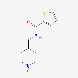 molecular formula C11H16N2OS B1464940 N-[(哌啶-4-基)甲基]噻吩-2-甲酰胺 CAS No. 1248291-77-1