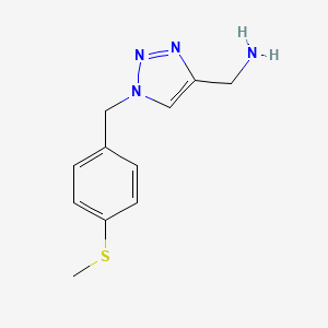 molecular formula C11H14N4S B1464942 (1-{[4-(methylsulfanyl)phenyl]methyl}-1H-1,2,3-triazol-4-yl)methanamine CAS No. 1249896-63-6