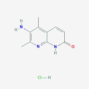 6-amino-5,7-dimethyl-1H-1,8-naphthyridin-2-one;hydrochloride