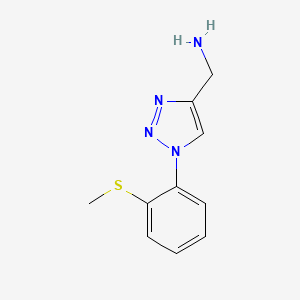 molecular formula C10H12N4S B1464952 {1-[2-(methylsulfanyl)phenyl]-1H-1,2,3-triazol-4-yl}methanamine CAS No. 1251089-06-1