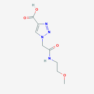 molecular formula C8H12N4O4 B1464954 1-{[(2-methoxyethyl)carbamoyl]methyl}-1H-1,2,3-triazole-4-carboxylic acid CAS No. 1267197-09-0