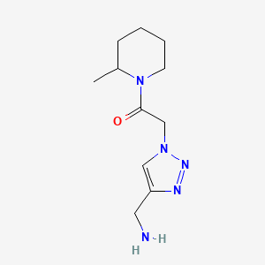 molecular formula C11H19N5O B1464973 2-[4-(aminomethyl)-1H-1,2,3-triazol-1-yl]-1-(2-methylpiperidin-1-yl)ethan-1-one CAS No. 1456007-02-5